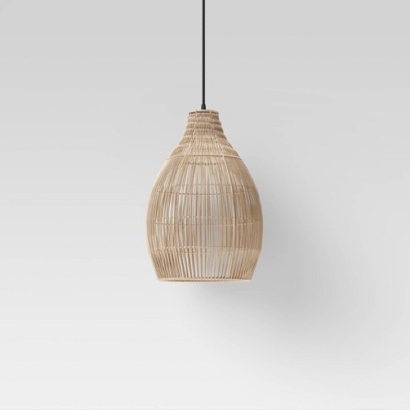 17" LED Outdoor Solar Pendant Natural - Opalhouse - Picture 9 of 10